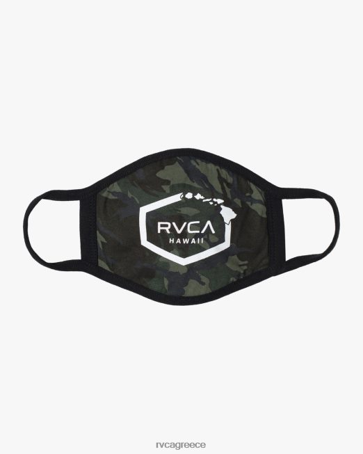 R422N81033 Εξάγωνη μάσκα προσώπου νησί της Χαβάης RVCA άνδρες camo αξεσουάρ
