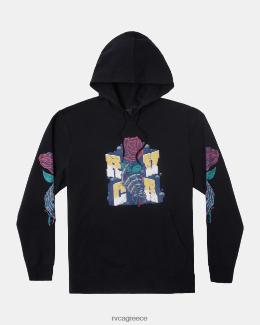 R422N8306 Φούτερ με κουκούλα martin ander RVCA άνδρες μαύρος είδη ένδυσης