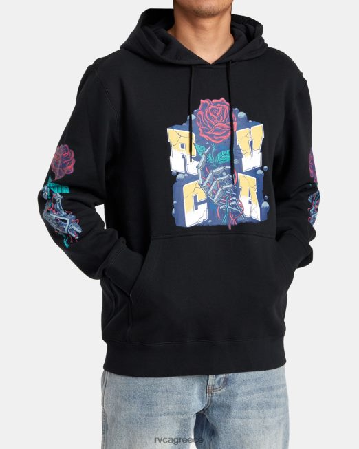 R422N8306 Φούτερ με κουκούλα martin ander RVCA άνδρες μαύρος είδη ένδυσης