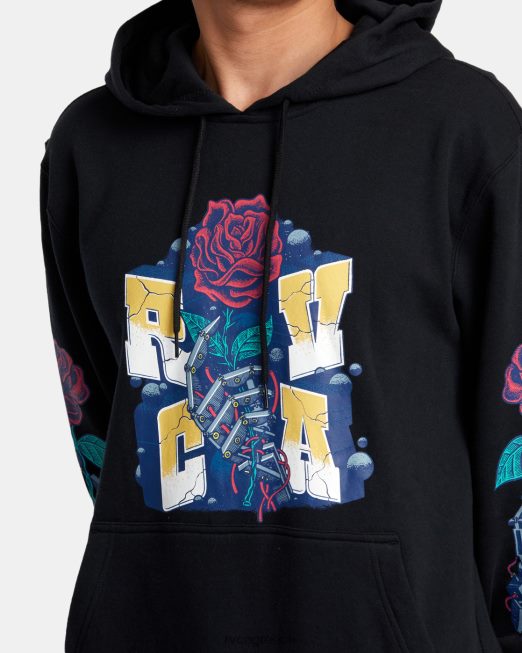 R422N8306 Φούτερ με κουκούλα martin ander RVCA άνδρες μαύρος είδη ένδυσης