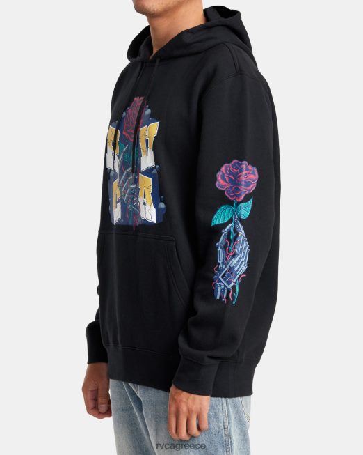 R422N8306 Φούτερ με κουκούλα martin ander RVCA άνδρες μαύρος είδη ένδυσης