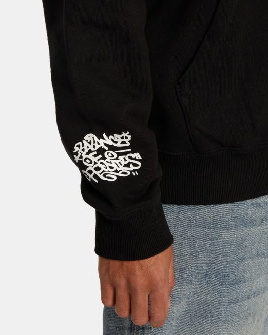 R422N8520 ΦΟΥΤΕΡ με ΚΟΥΚΟΥΛΑ RVCA άνδρες μαύρος είδη ένδυσης