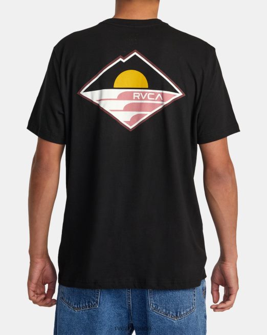 R422N8113 μπλουζάκι sunswell RVCA άνδρες μαύρος είδη ένδυσης