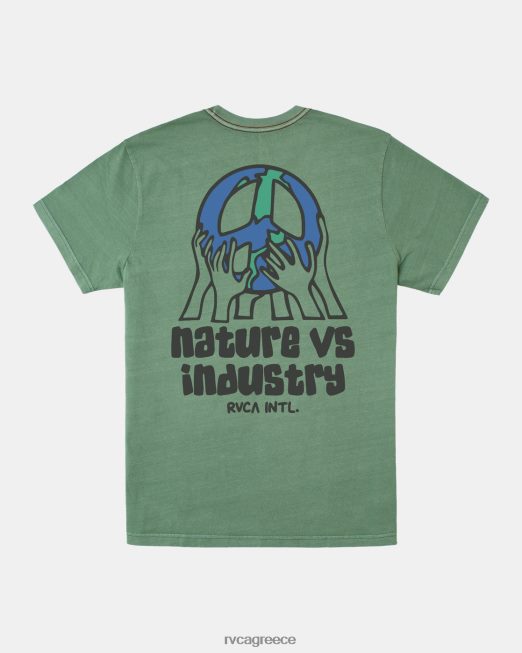 R422N8123 Earth corp tee RVCA άνδρες αληθοφάνεια είδη ένδυσης