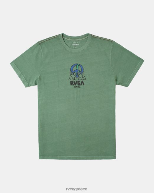 R422N8123 Earth corp tee RVCA άνδρες αληθοφάνεια είδη ένδυσης