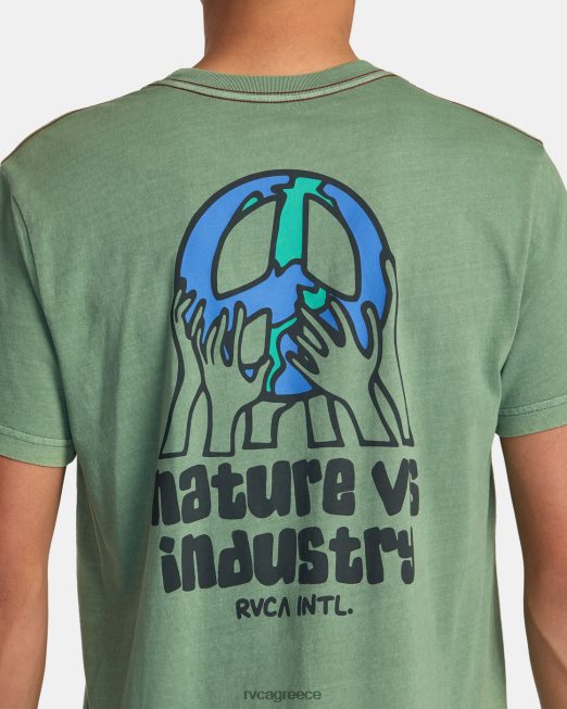 R422N8123 Earth corp tee RVCA άνδρες αληθοφάνεια είδη ένδυσης