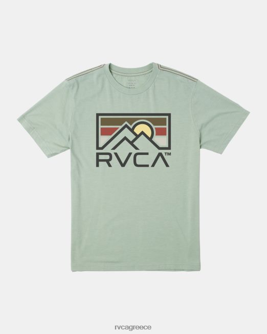 R422N8139 horizon ind tee RVCA άνδρες πράσινη ομίχλη είδη ένδυσης