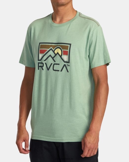 R422N8139 horizon ind tee RVCA άνδρες πράσινη ομίχλη είδη ένδυσης