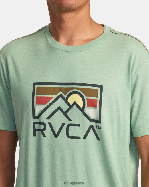 R422N8139 horizon ind tee RVCA άνδρες πράσινη ομίχλη είδη ένδυσης