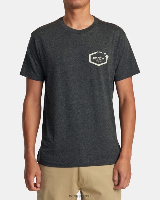 R422N8147 εξάγωνο μπλουζάκι της Χαβάης RVCA άνδρες μαύρος είδη ένδυσης