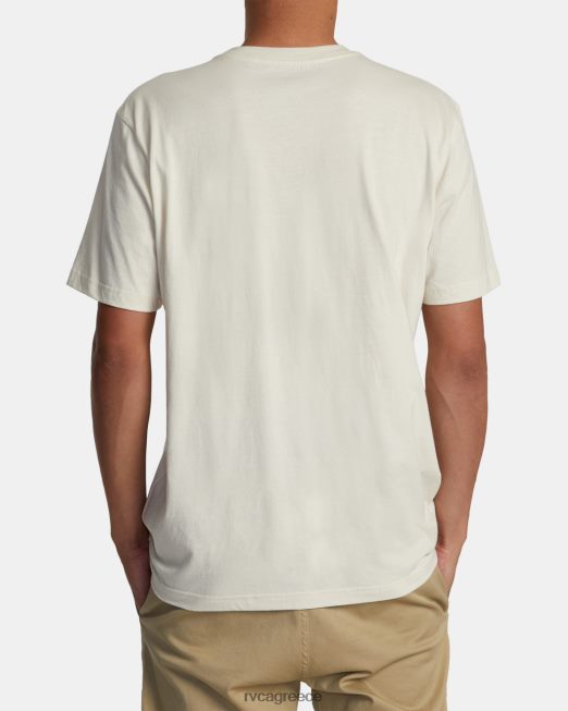 R422N8164 μεγάλο κοντομάνικο μπλουζάκι RVCA άνδρες ασημί χλωρίνη είδη ένδυσης