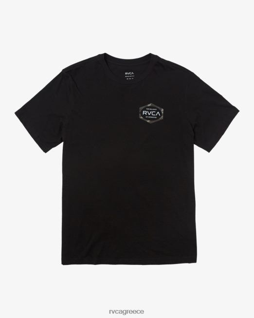 R422N8173 καλούπι κοντομάνικο μπλουζάκι RVCA άνδρες μαύρος είδη ένδυσης
