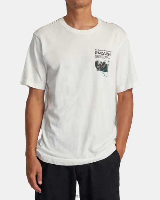 R422N8183 tee εθνοβοτονίας RVCA άνδρες αντίκα λευκό είδη ένδυσης