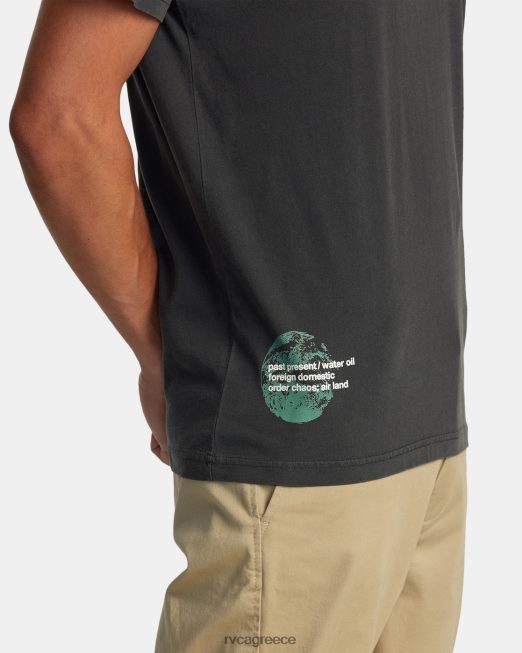 R422N8187 infografik μπλουζάκι RVCA άνδρες πειρατικό μαύρο είδη ένδυσης