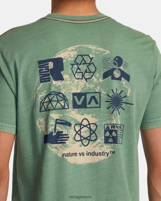 R422N8188 infografik μπλουζάκι RVCA άνδρες αληθοφάνεια είδη ένδυσης