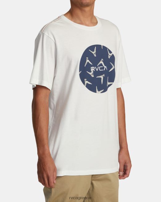 R422N8191 Χαβάη μοτέρ πτερυγίων RVCA άνδρες αντίκα λευκό είδη ένδυσης