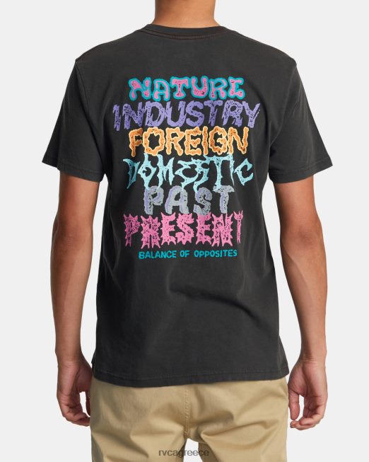 R422N819 στατικό μπλουζάκι RVCA άνδρες πειρατικό μαύρο είδη ένδυσης