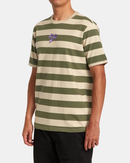 R422N8252 ριγέ μπλουζάκι corso RVCA άνδρες αλοή είδη ένδυσης