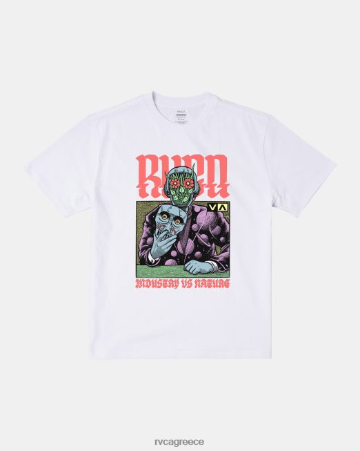 R422N8263 μπλουζάκι μανδροειδές martin ander RVCA άνδρες άσπρο είδη ένδυσης