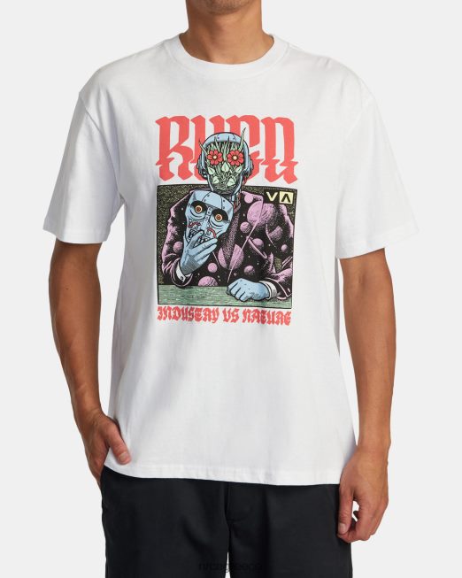 R422N8263 μπλουζάκι μανδροειδές martin ander RVCA άνδρες άσπρο είδη ένδυσης