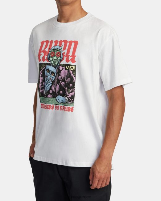 R422N8263 μπλουζάκι μανδροειδές martin ander RVCA άνδρες άσπρο είδη ένδυσης