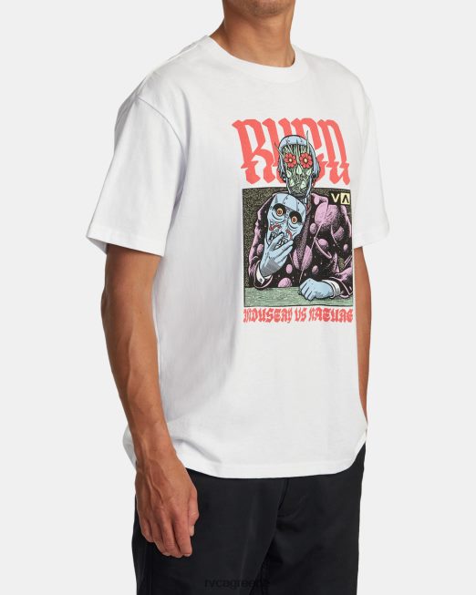 R422N8263 μπλουζάκι μανδροειδές martin ander RVCA άνδρες άσπρο είδη ένδυσης