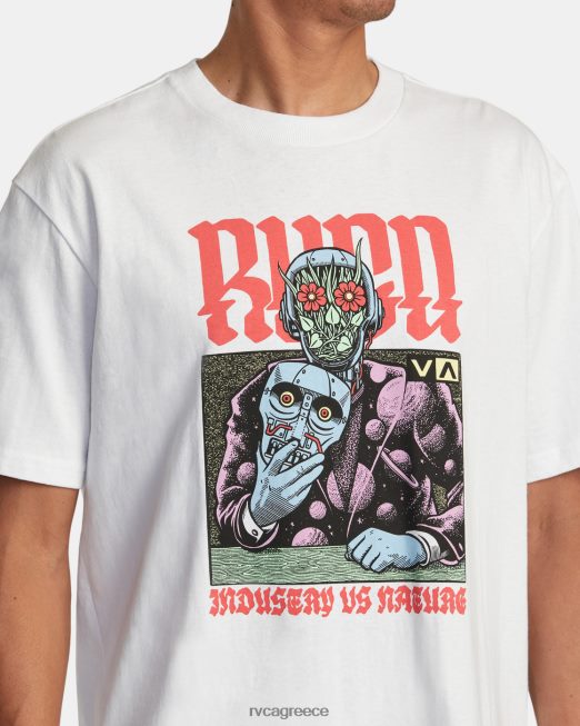 R422N8263 μπλουζάκι μανδροειδές martin ander RVCA άνδρες άσπρο είδη ένδυσης