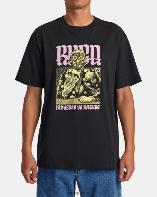 R422N8266 μπλουζάκι μανδροειδές martin ander RVCA άνδρες μαύρος είδη ένδυσης