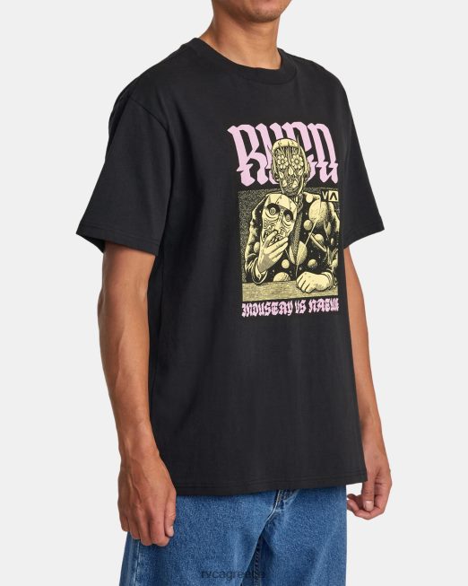 R422N8266 μπλουζάκι μανδροειδές martin ander RVCA άνδρες μαύρος είδη ένδυσης