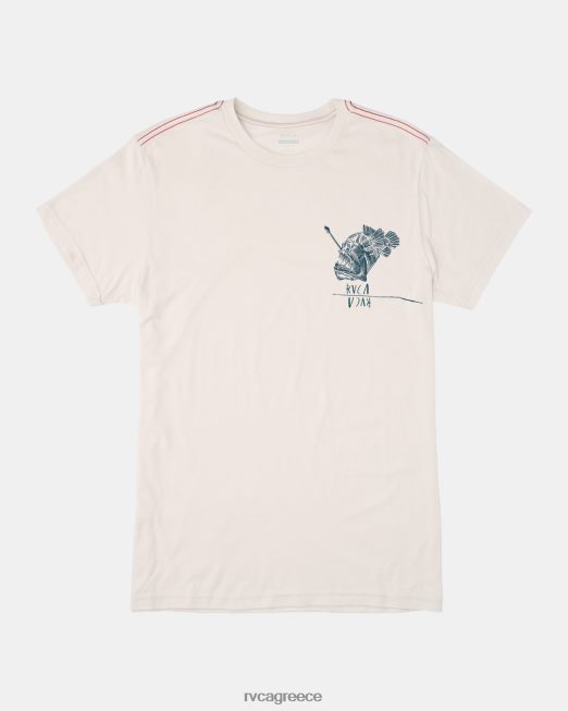 R422N837 μπλουζάκι αβύσσου του Μπεν Χόρτον RVCA άνδρες αντίκα λευκό είδη ένδυσης