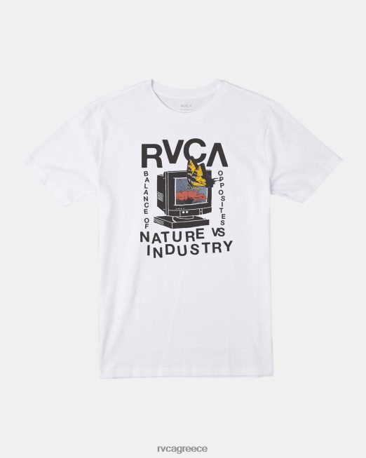 R422N8380 dial up t-shirt RVCA άνδρες άσπρο είδη ένδυσης
