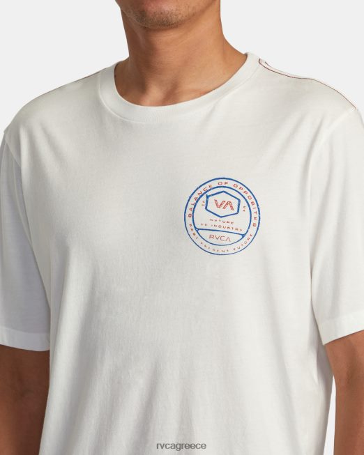 R422N838 τσάντα μπλουζάκι RVCA άνδρες αντίκα λευκό είδη ένδυσης