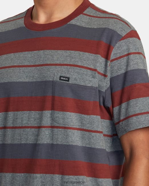 R422N8393 μπλουζάκι μανόλια RVCA άνδρες σκούρο γκρι ρείκι είδη ένδυσης