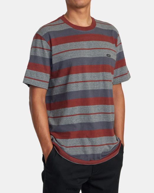 R422N8393 μπλουζάκι μανόλια RVCA άνδρες σκούρο γκρι ρείκι είδη ένδυσης