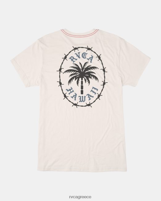 R422N8408 μπλουζάκι με αγκαθωτό φοίνικα RVCA άνδρες αντίκα λευκό είδη ένδυσης