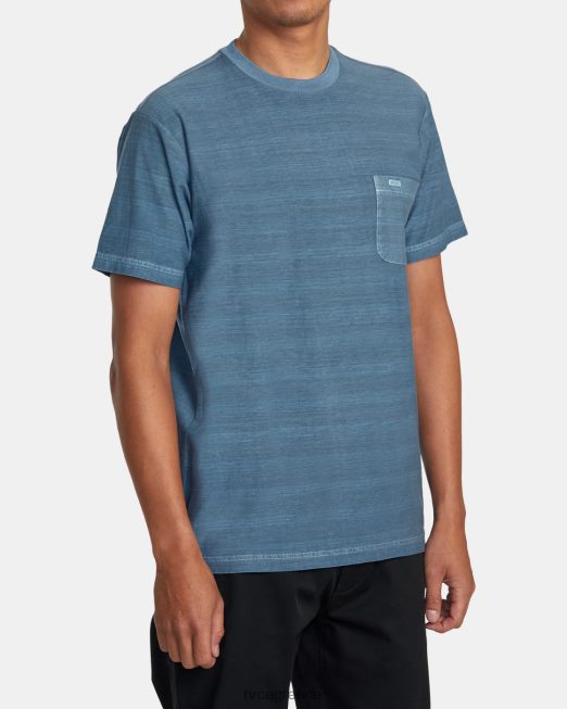R422N8411 T-shirt με ρίγες ptc RVCA άνδρες βιομηχανικό μπλε είδη ένδυσης