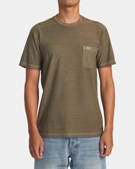R422N8424 T-shirt με ρίγες ptc RVCA άνδρες μανιτάρι είδη ένδυσης