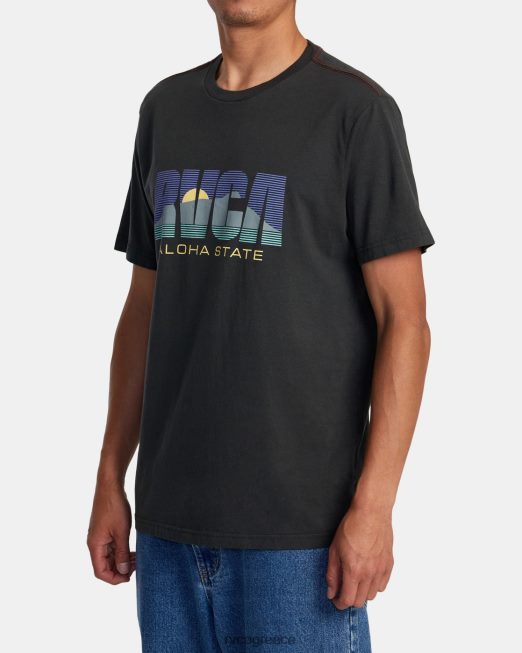 R422N844 aloha state tee RVCA άνδρες πειρατικό μαύρο είδη ένδυσης