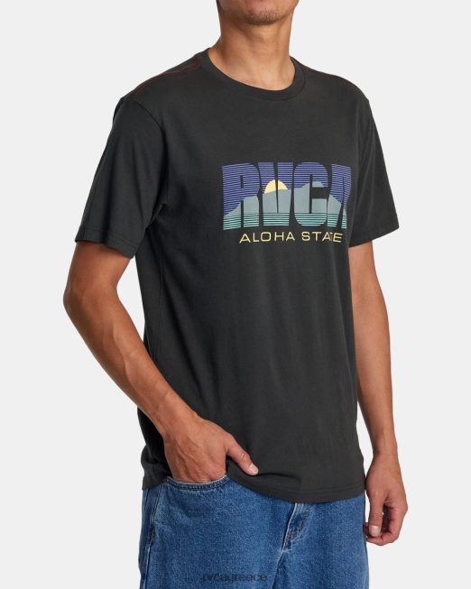R422N844 aloha state tee RVCA άνδρες πειρατικό μαύρο είδη ένδυσης