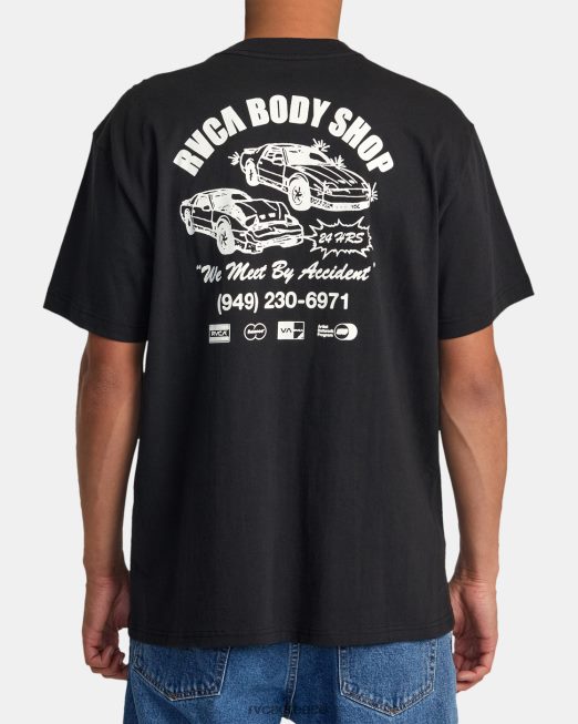 R422N848 φανοποιείο μπλουζάκι RVCA άνδρες μαύρος είδη ένδυσης