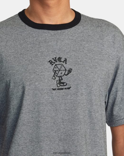 R422N8522 Μοράν μπλουζάκι RVCA άνδρες μαύρος είδη ένδυσης