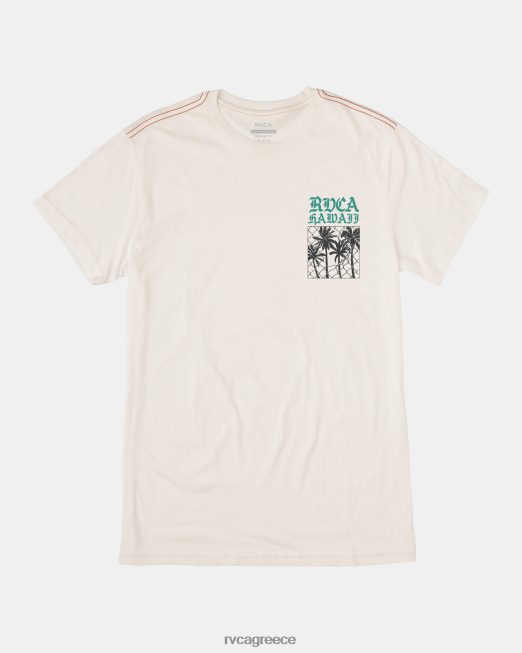 R422N8554 T-shirt με φράχτη aloha RVCA άνδρες αντίκα λευκό είδη ένδυσης