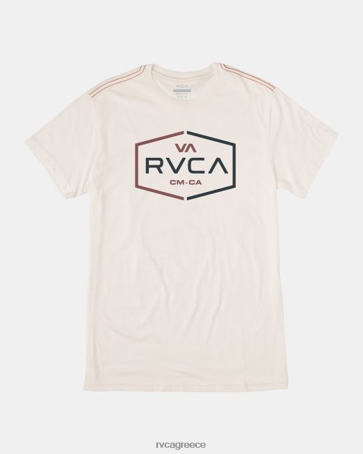 R422N8581 layover slub tee RVCA άνδρες αντίκα λευκό είδη ένδυσης