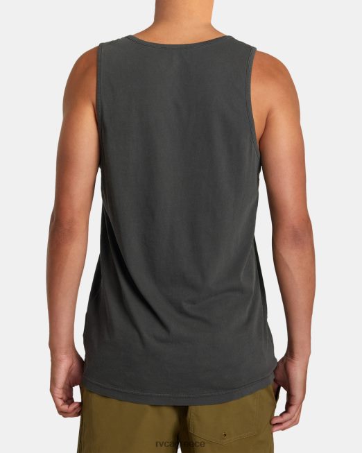 R422N8663 μπλουζάκι ptc pigment tank RVCA άνδρες πειρατικό μαύρο είδη ένδυσης