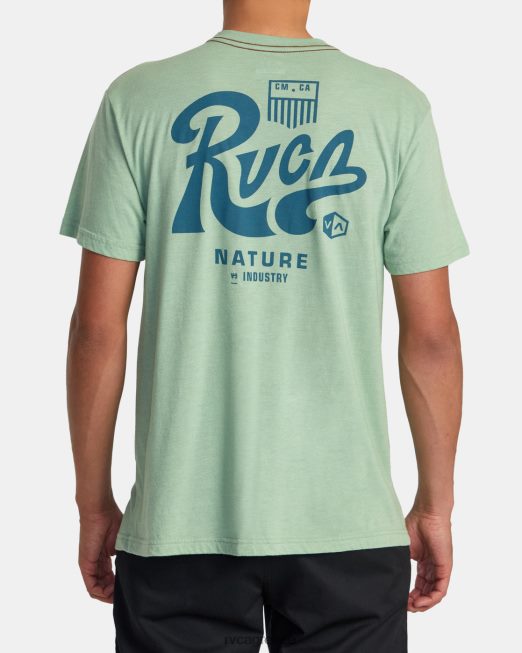 R422N866 tactix tee RVCA άνδρες πράσινη ομίχλη είδη ένδυσης