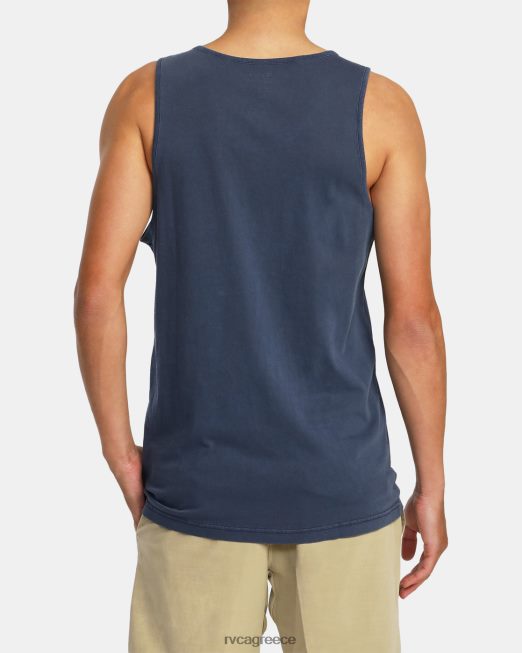 R422N8673 μπλουζάκι ptc pigment tank RVCA άνδρες κυκλοθυμικό μπλε είδη ένδυσης