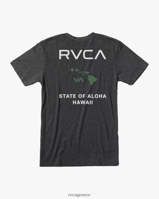 R422N8702 κατάσταση aloha tee RVCA άνδρες μαύρο/πράσινο είδη ένδυσης