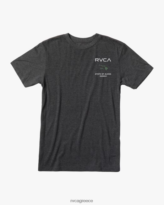 R422N8702 κατάσταση aloha tee RVCA άνδρες μαύρο/πράσινο είδη ένδυσης