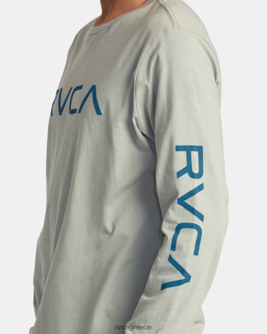 R422N8821 μεγάλο μακρυμάνικο μπλουζάκι RVCA άνδρες σίδερο είδη ένδυσης