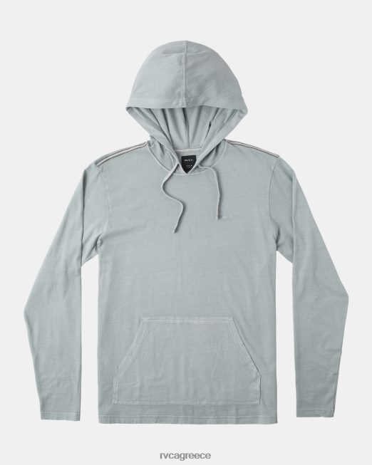 R422N8888 Μακρυμάνικο μπλουζάκι με κουκούλα ptc pigment RVCA άνδρες σίδερο είδη ένδυσης